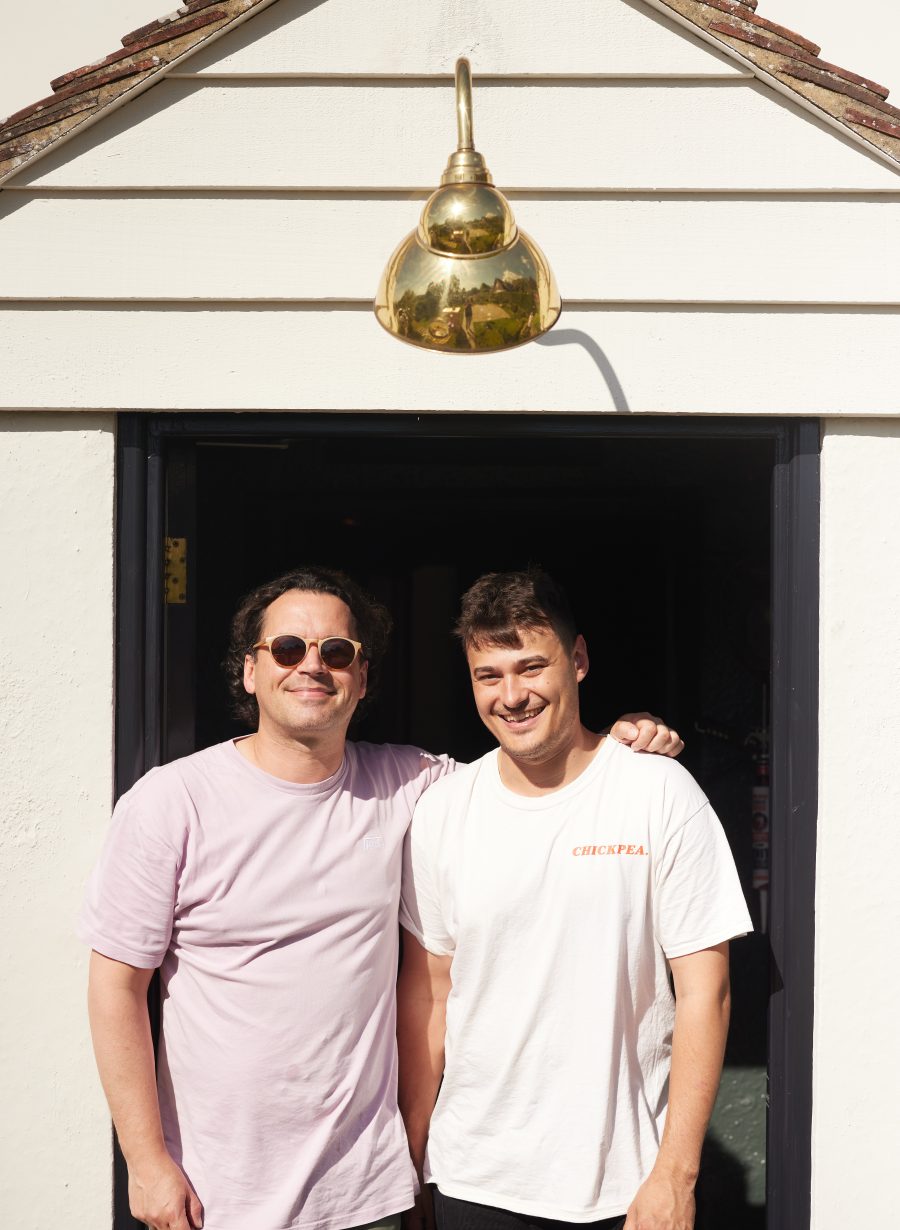 front of house team outside restaurant